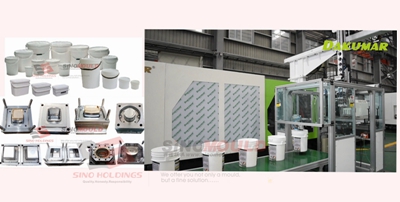 paint bucket molding line